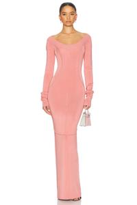 Scarlet Maxi Knit Платье Helsa, Rose Pink