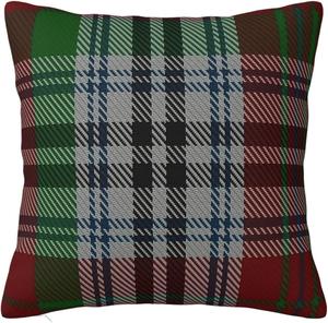 Paruiny Чехол для подушки Metcalf Clan Family Tartan двусторонний пушистый White