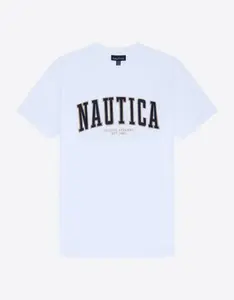 Мужская футболка с короткими рукавами и круглым вырезом Nautica, белый