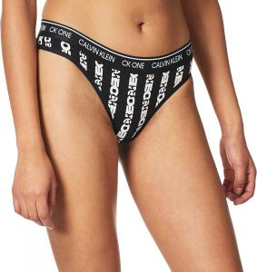 Женские трусики-стринги Calvin Klein Ck One Cotton, One Logo Stripe Black
