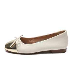 Повседневные однобортные туфли женские ZHR, Beige Black
