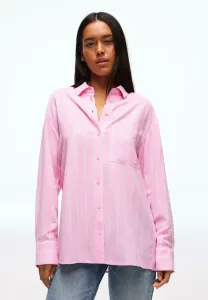 Свободная блузка оверсайз на пуговицах Bershka, Pink