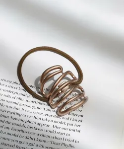 Металлическая резинка для волос с рисунком в виде линии Colleca La, цвет Light Brown