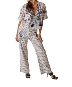 Брюки Lapis в цвете Ikat Blue CAROLINA K