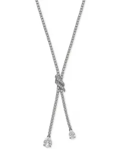 Ожерелье-Лариат с кубическим цирконием из стерлингового серебра Arabella, silver