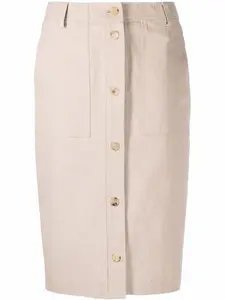 Юбка миди на пуговицах Moschino, нейтральный