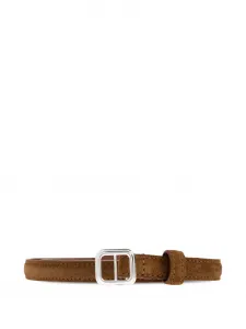 Узкий ремень Georgia с квадратной пряжкой Lie Studio, коричневый