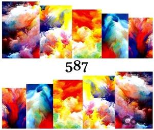 Водные наклейки для ногтей - №587, Raisin