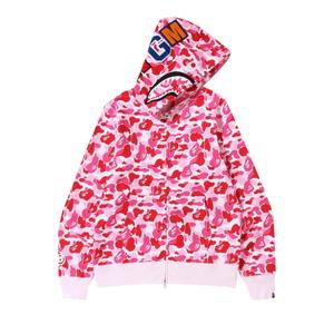 BAPE ABC Толстовка с капюшоном на молнии с камуфляжным рисунком, цвет Розовый
