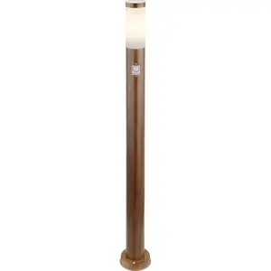 Уличный напольный светильник BOSTON E27 1 шт. Уличный светильник/под дерево/IP44/терраса/датчик/Ø: 127 мм Globo Lighting, Holzoptik