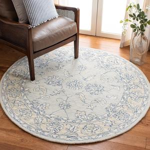 Коллекция Safavieh Micro-Loop круглый ковер 153 x 153 см синий / бежевый MLP535M ручной работы премиум шерсть