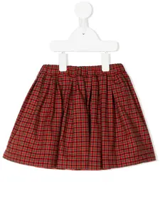 Клетчатая юбка с эластичным поясом Familiar, красный