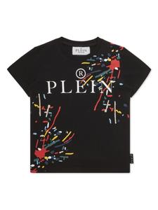 Футболка с логотипом Philipp Plein Junior, черный