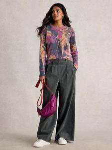 Джемпер Jodie Abstract из смесовой шерсти White Stuff, Navy/Multi