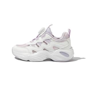 Детские повседневные туфли с противоскользящей подошвой, защитой от ударов, устойчивостью к истиранию, дышащие, легкие, с амортизацией, низкие BELLE, белый/фиолетовый