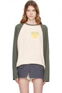 Open Yy Белая футболка-реглан с надписью «i love yy»