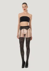Колготки с изображением пассифлоры Wolford, Fairly Light Black