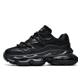 JIANDONG Кроссовки мужские черные, увеличивающие рост, износостойкие, легкие, дышащие, нескользящие, низкие, массивные