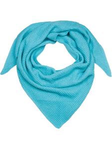 StyleBREAKER Вязаная треугольная шаль бирюзового цвета