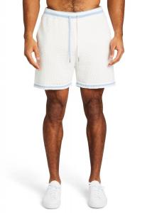 Короткие вязаные шорты Bruce Crochet в белом/синем цвете SER.O.YA
