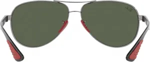 Женские солнцезащитные очки Ray-Ban RB8331M Scuderia Ferrari Collection Aviator, Gunmetal/Dark Green