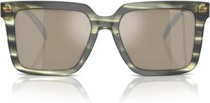 Michael Kors мужские солнцезащитные очки Mk2217u Abruzzo универсальная посадка квадратные, Olive Horn/Olive Green Mirrored