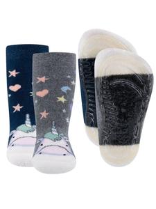 Ewers Набор из 2 носков-стопперов SoftStep с единорогом, разноцветные
