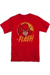Футболка с коротким рукавом для взрослых DC Comics Flash Flash Circle Gildan, красный