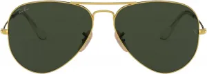 Солнцезащитные очки Ray-Ban RB3025 Classic Aviator, Polished Gold/G-15 Green