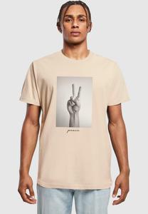 Футболка с принтом Peace Sign Mister Tee, цвет sand