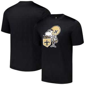 Мужская черная футболка New Orleans Saints в ретро-стиле Outerstuff