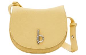 Burberry Кожаная седельная сумка Сумка через плечо Женская сумка Желтый нарцисс