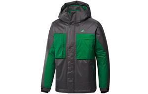 Пуховик мужской черный/зеленый Adidas, черный/зеленый