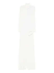 Платье в рубчик Coperni, белый