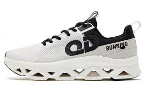 QIAODAN Износостойкие и легкие мужские низкие кроссовки для бега бело-черные, цвет White Black
