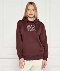 Толстовка oversize fit Ea7, коричневый