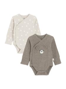 Комбинезон/боди Cool Club, Mottled Brown/Light Grey