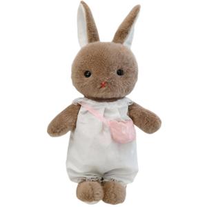 Плюшевая кукла успокаивающий кролик 30см/45см/65см высота Small bubble, коричневый