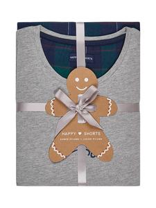 Happy Shorts Пижама серого/темно-зеленого цвета