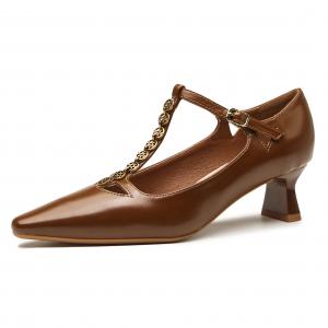 Туфли на высоком каблуке 5 см, женские Varib, Dark Brown