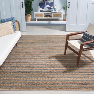 Ковер SAFAVIEH, 244 x 305 см, - коллекция Natura - большой - Natural & Grey, ручная работа из шерсти, идеально для гостиной, спальни, столовой (NAT501F)