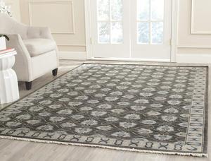 Ковер SAFAVIEH, 183 x 275 см, Oushak Collection, Charcoal, ручной вязки, традиционный восточный из шерсти, идеален для помещений с высокой проходимостью в гостиной, спальне (OSH711C)