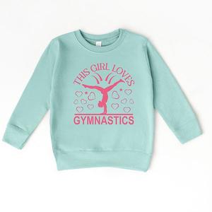 Толстовка для девочки This girl loves gymnastics The Juniper Shop, Seafoam