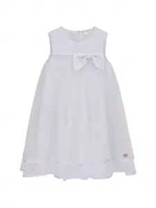 Платье с многослойным дизайном и бантом Guess kids, белый