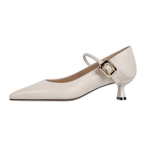 WUDASHU Женские туфли на высоком каблуке экрю, цвет Ecru