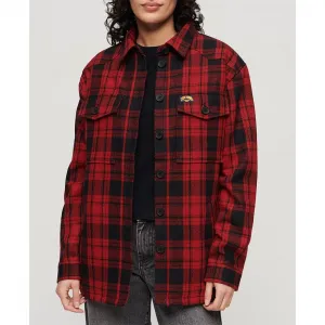 Верхняя рубашка Superdry Borg Check, красный