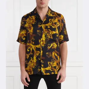 Рубашка обычного кроя от кутюр Versace, черный