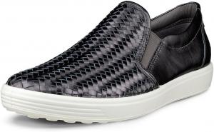 Кроссовки ECCO Soft 7 Woven Slip-On II, цвет Silver Heavy