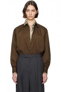 Рубашка на пуговицах в стиле пишущей машинки с эффектом потертости Finx Auralee, коричневый