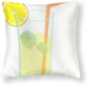 HighonHi Наволочка декоративная сатин лимонад винтажные коктейльные рецепты Pattern-8